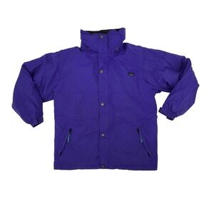 LL Bean Kids Down Jacket Youth Large 14 - 16 Purple Winter Snow Ski No‎ Hood